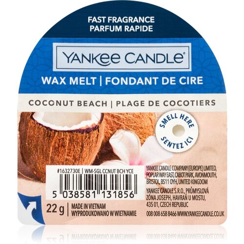 Yankee Candle Coconut Beach vosek za aroma lučko 22 g Cene