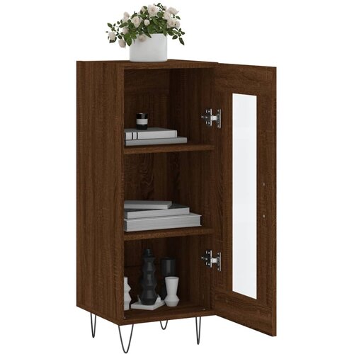  Komoda boja smeđeg hrasta 34,5 x 34 x 90 cm konstruirano drvo Smeđa Slike
