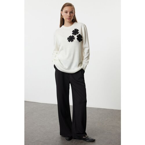 Trendyol Stone Large Flower Detailed Knitwear Sweater Cijene