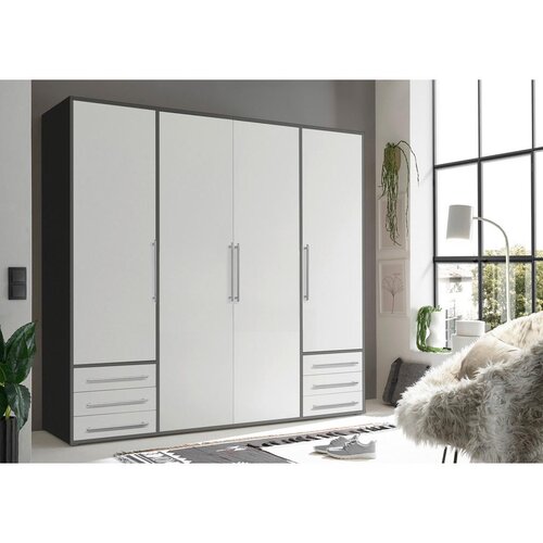 Modern Living omara s klasičnimi vrati lyss, bela, grafit, 206 cm Slike
