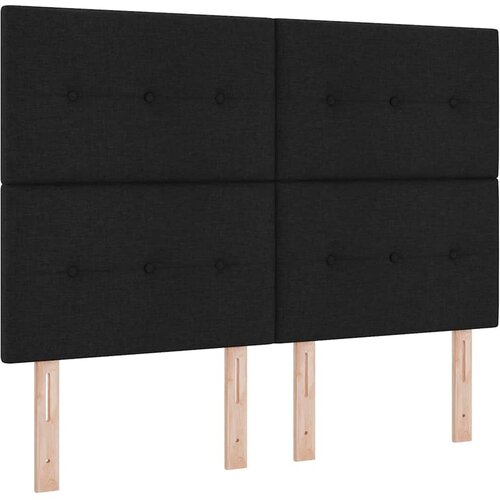vidaXL Postelja z vzmetnico z vzmetnico Črna 160 x 200 cm blago, (5000128689) Cene