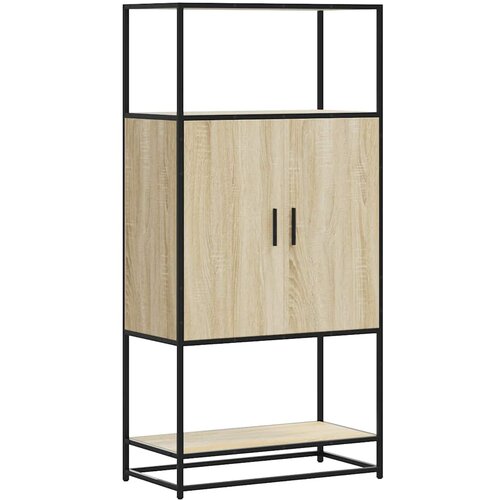 Maison Chic Visoka omara - Komoda - Predalnik sonoma hrast 68x35x139 cm inženirski les in kovina, (21720705) Cene