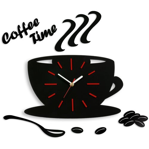 Moderna stenska ura Red Satin Cup NH041 (dekorativne stenske) Slike