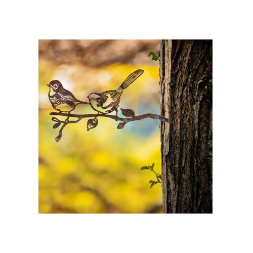 WALLXPERT decorative object bird on the branch 04 brown Cene