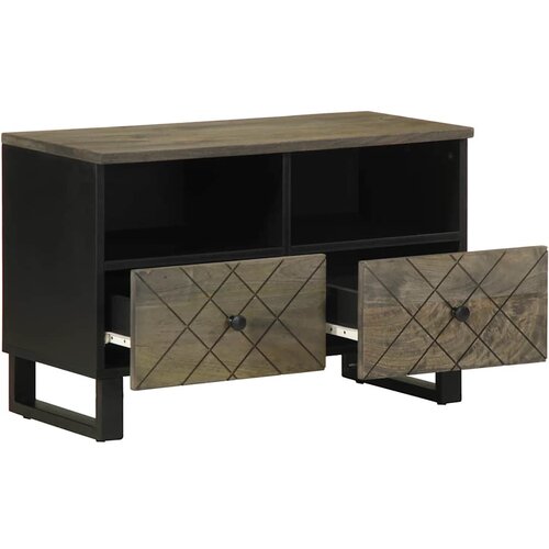 Maison Chic TV omarica - TV enota - Televizijska omarica črna 70x33x46 cm trden mangov les, (21698924) Slike