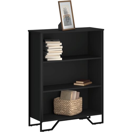VidaXL Regal za knjige crni 80x31x106 cm konstruirano drvo Slike