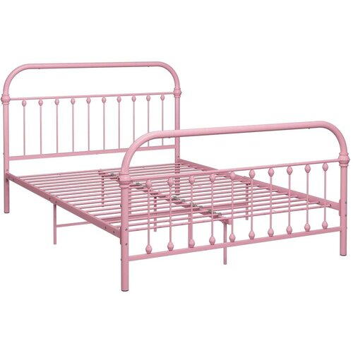 VidaXL Okvir za krevet ružičasti metalni 140 x 200 cm Slike