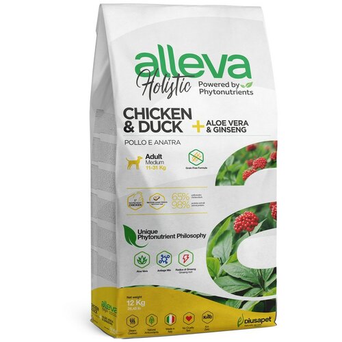 Alleva holistic suva hrana za odrasle pse srednjih rasa, sa piletinom i pačetinom, 12kg Cene