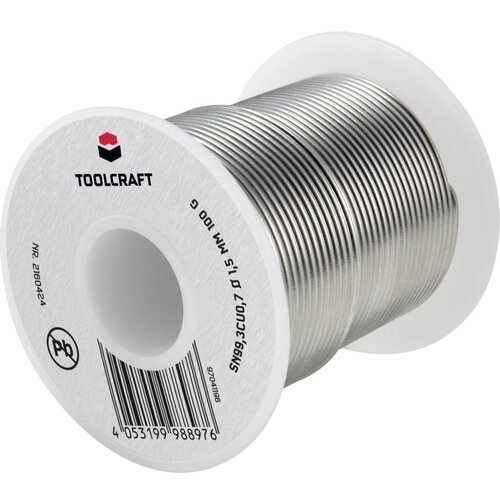 Toolcraft spajkalna žica\, neosvinčena tuljava Sn99\,3Cu0\,7 ROL1 100 g 1.5 mm, (20428470) Cene