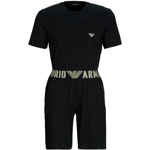 Emporio Armani Pižame &amp;amp; Spalne srajce SHORT PYJAMAS SET Črna Slike