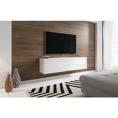 Sijaj Visea TV omarica LANT visoki sijaj Bela 160 cm+ LED Slike