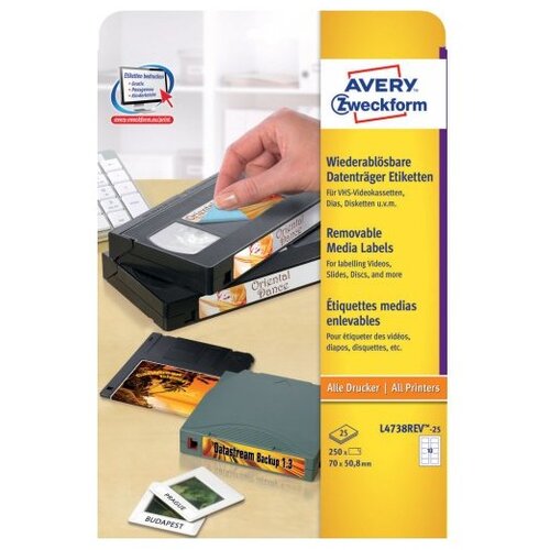 Avery Zweckform Etikete za diskete 70 x 50,8 mm Slike