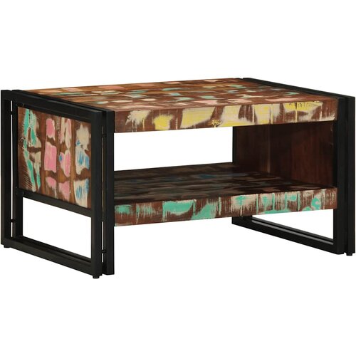 vidaXL Višebojni stolić za kavu 70x50x38 cm puno drvo obrađeno Cijene