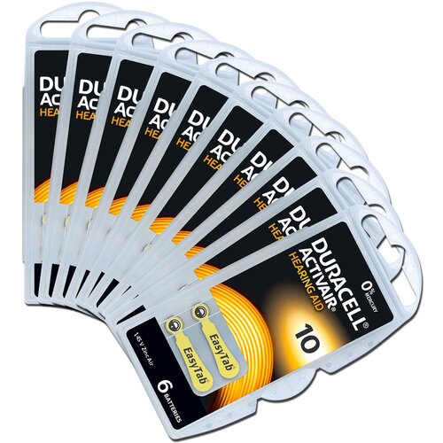  Baterije Za Slu&amp;scaron;ne Aparate Duracell, Tip 10, 60 Kos, Količinski Popust Slike