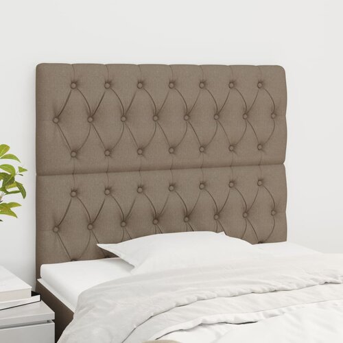 vidaXL Posteljno vzglavje 2 kosa taupe 90x7x78/88 cm blago Cene