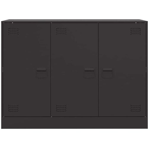 VidaXL Komoda črna 99x39x73 cm jeklo Slike