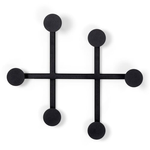 Spinder Design Črn kovinski stenski obe&amp;scaron;alnik Bottoni &amp;ndash; Slike