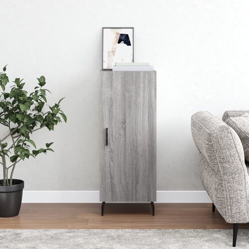 The Living Store Komoda siva sonoma 34,5x34x90 cm inženirski les - Komoda, (21663289) Slike