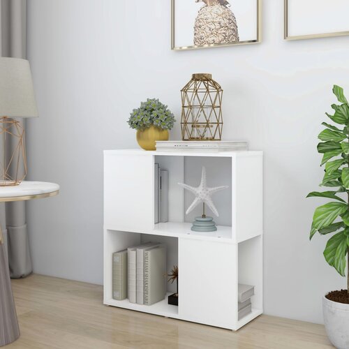 Furnova Knjižna omara bela 60x24x63 cm iverna plošča, (21933359) Cene