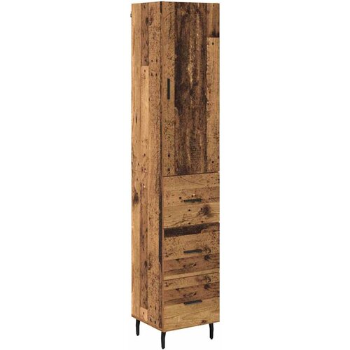 vidaXL Visok predalnik Star les 34,5 x 34 x 180 cm Konstruiran les, (5000108603) Cene