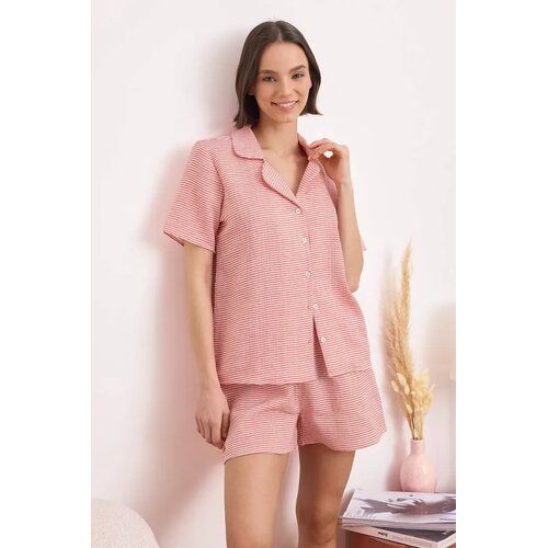 TRENDYOLMILLA ženski set pidžama Thmss26Pt00135, burgundska-bordo Cene