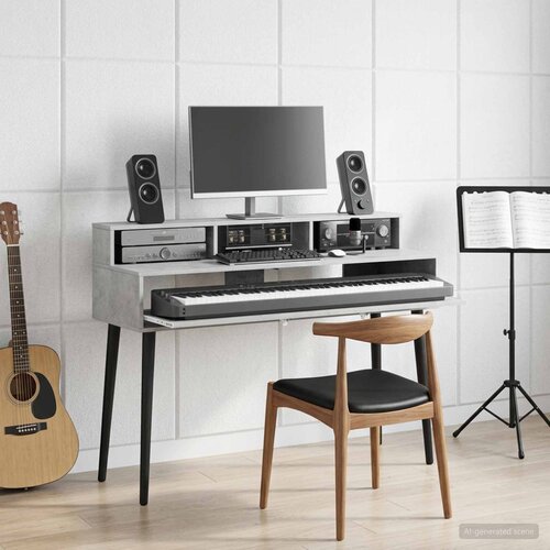 Studio radni stol Betonska siva 152 x 42,5 x 36 cm Cijene
