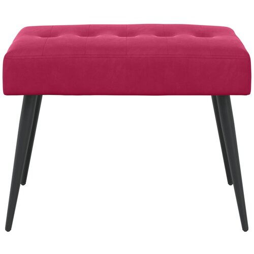  Klupa s gumbastim tkanjem Vinska crvena 60 x 40 x 45 cm Bar&amp;scaron;un Slike