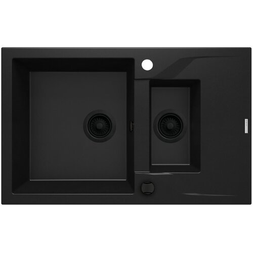 Deante ZQN N513 Granitna sudopera Andante 78/BL/2/O, Crna Slike