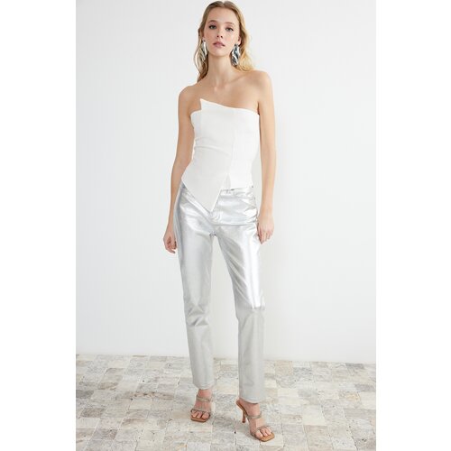 Trendyol White Woven Body Fitted Bustier Slike