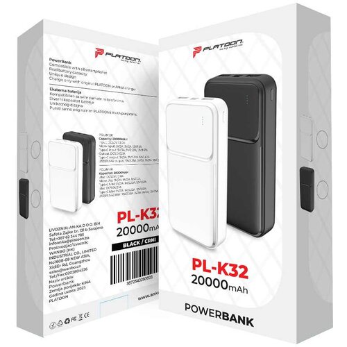 Powerbank PL-K32 20000MAH PLATOON CRNI Cijene
