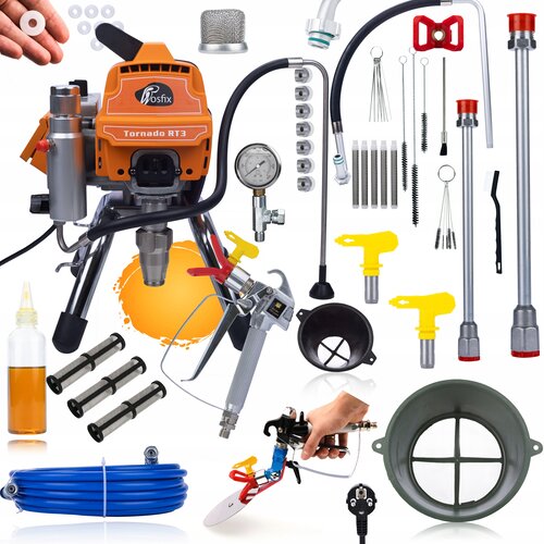 Rosfix Set Malarski Agregat Tornado RT3 UltraSpray 2200W 22MPA 2,5L/min + dodatki, filtri in tesnila, (5000137357) Cene