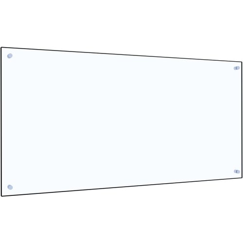vidaXL Kuhinjska zaščitna obloga prozorna 120x60 cm kaljeno steklo Cene