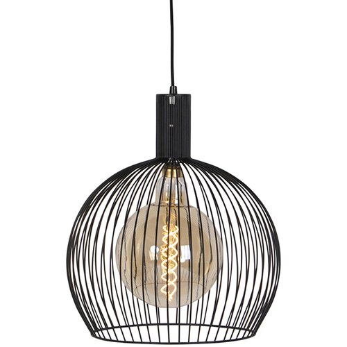 QAZQA Dizajn viseča svetilka črna 40 cm - Wire Dos Cene