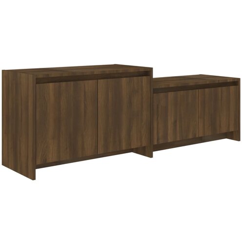 Maison Chic TV omarica - TV stojalo - Televizijska omarica rjavi hrast 146,5x35x50 cm iverna plošča, (21701403) Cene