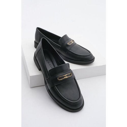 Marjin Women's Loafer Buckle Casual Shoes Cesar Black Slike