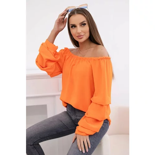 Kesi Spanish blouse with decorative sleeves orange
