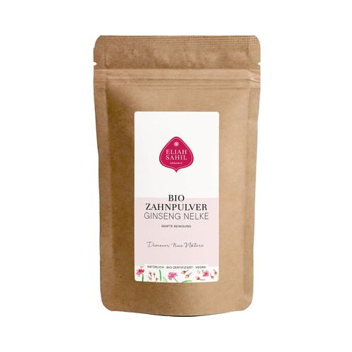 Eliah Sahil Bio prah za zube - ginseng i klinčić - Ponovno punjenje 200 g Slike
