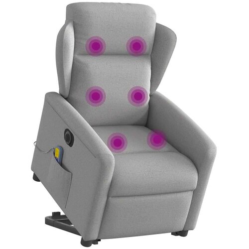 VidaXL Električni masažni naslonjač na podizanje tkanina oblačnosivi Slike