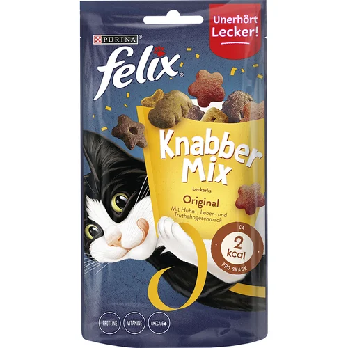 Felix 1 + 1 gratis! 2 x krskave grickalice - KnabberMix Original 2 x 60 g