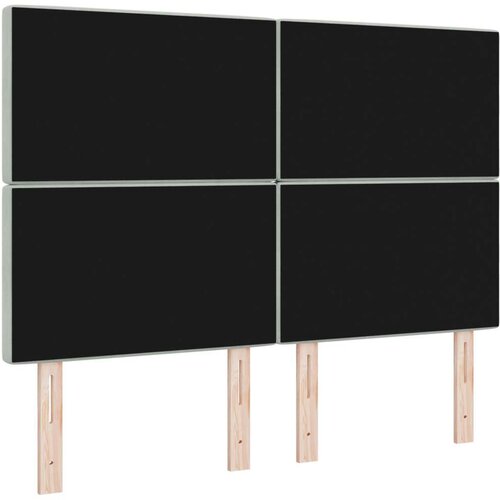VidaXL Naslon za glavu Kristalne dugmadi Kapitoniran Svjetlosivi 160 cm Bar&amp;scaron;un Slike