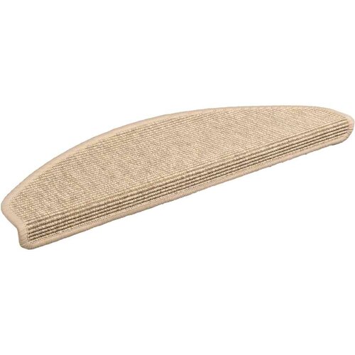  Prostirke za stepenice 15 kom 65x21x4 cm svijetlo bež poluokrugle velike Slike