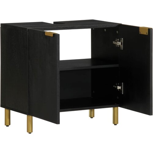 Maison Chic Kopalni&amp;scaron;ka omara za umivalnik črna 62x33x58 cm inženirski les, (21758917) Slike