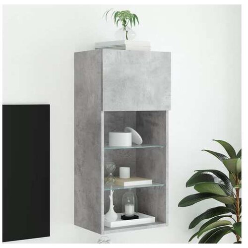 vidaXL TV omarica z LED lučkami betonsko siva 40,5x30x90 cm Cene