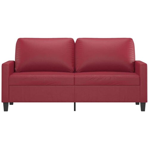 VidaXL Dvosjed od tkanine crvena boja vina 140 cm umjetne kože Slike