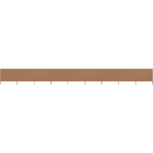  Vjetrobran s 9 panela od tkanine 1200 x 120 cm smeđe-sivi Cijene