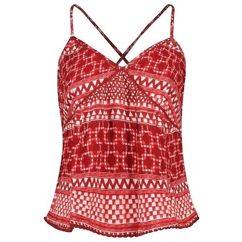 Superdry Majice brez rokavov D&amp;eacute;bardeur imprim&amp;eacute; tiss&amp;eacute; rouge Rdeča Slike