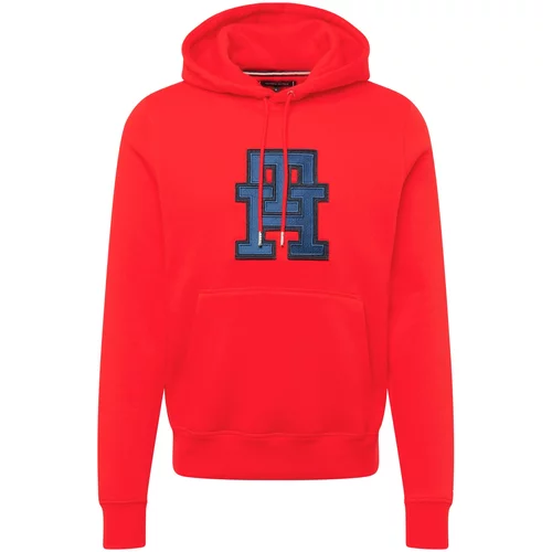 Tommy Hilfiger Sweater majica morsko plava / noćno plava / vatreno crvena