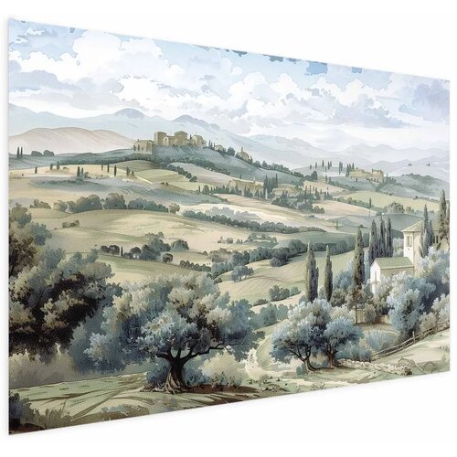 Plakat - Landscape with Sunny Green Fields 90x60 Bez okvira s margom Cijene