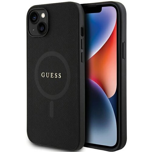 Guess HARDCASE OVITEK ZA IPHONE 15 PLUS 6.7 ČRN ZA MAGSAFE SAFFIANO, (21834280) Cene