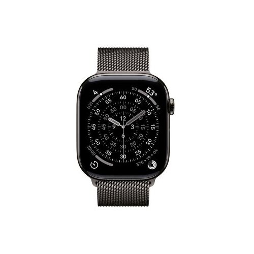 Apple watch S11 cellular 46mm slate titanium case with slate milanese loop - s/m (mfd34rk/a) Cene
